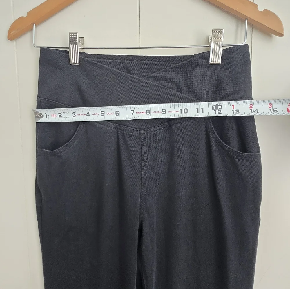 HALARA Super flared stretch wash Pants with cross pocket and high waist-Size M - Picture 4 of 9